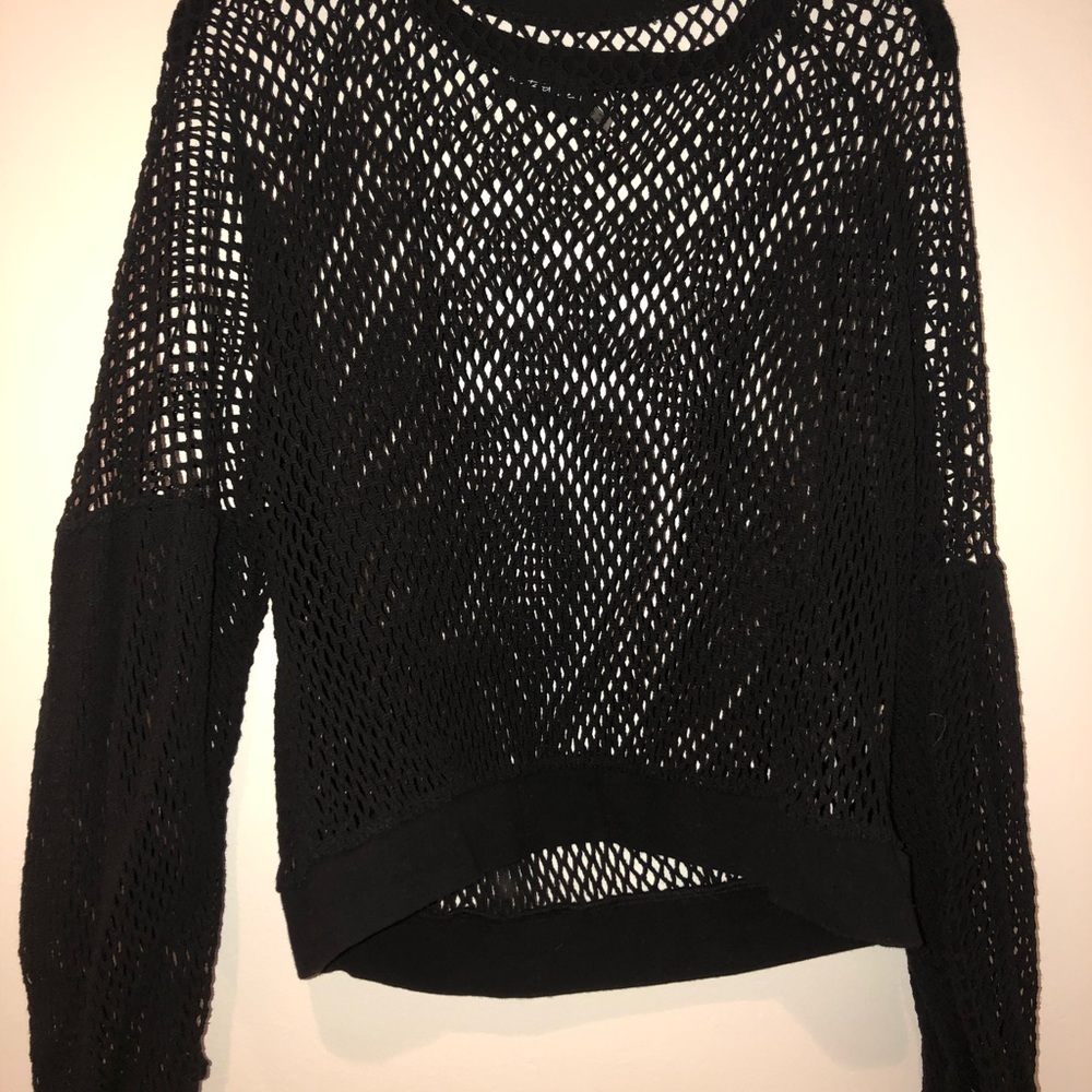 Black fishnet shirt